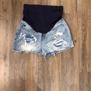Pinkblush maternity denim shorts